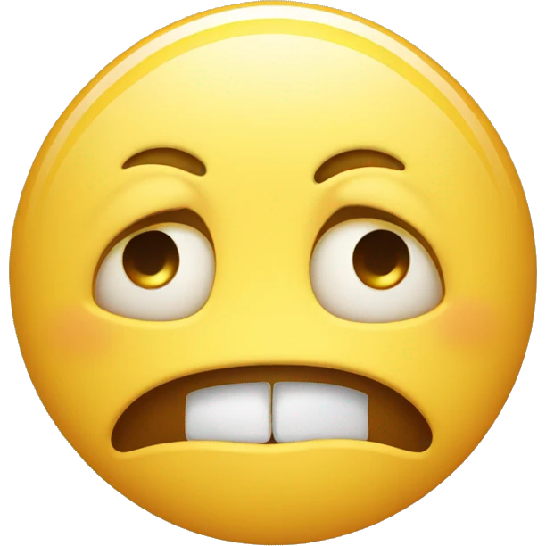 Sad face but laughing  emoji