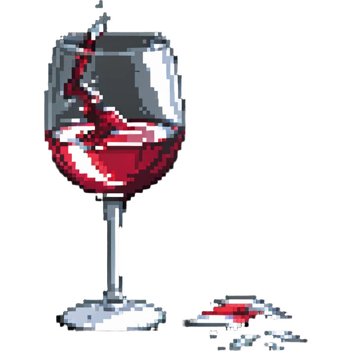 broken wine glass with spilled wine emoji