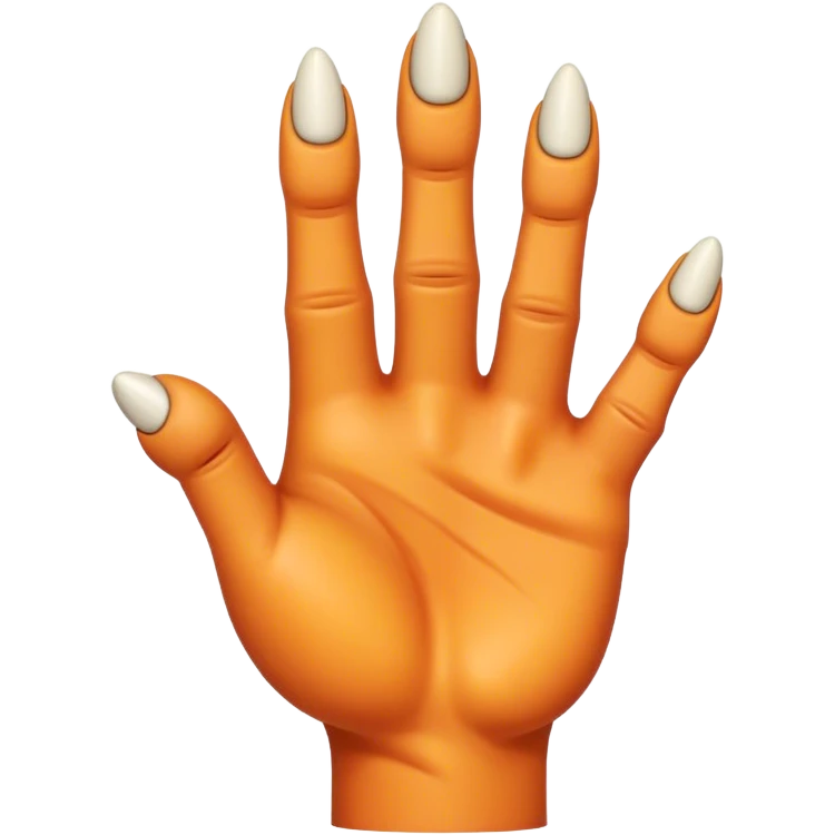 dinosaur fingers, like symbol emoji