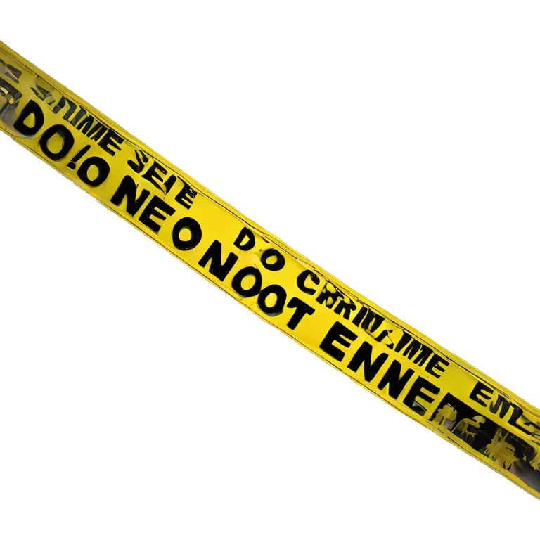 yellow and black tape saying "crime scene do not enter" emoji