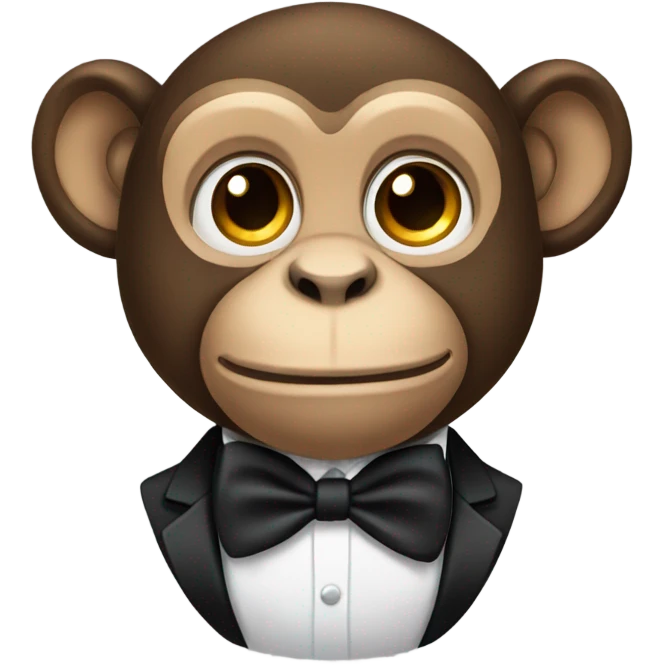 Monkey in tuxedo emoji