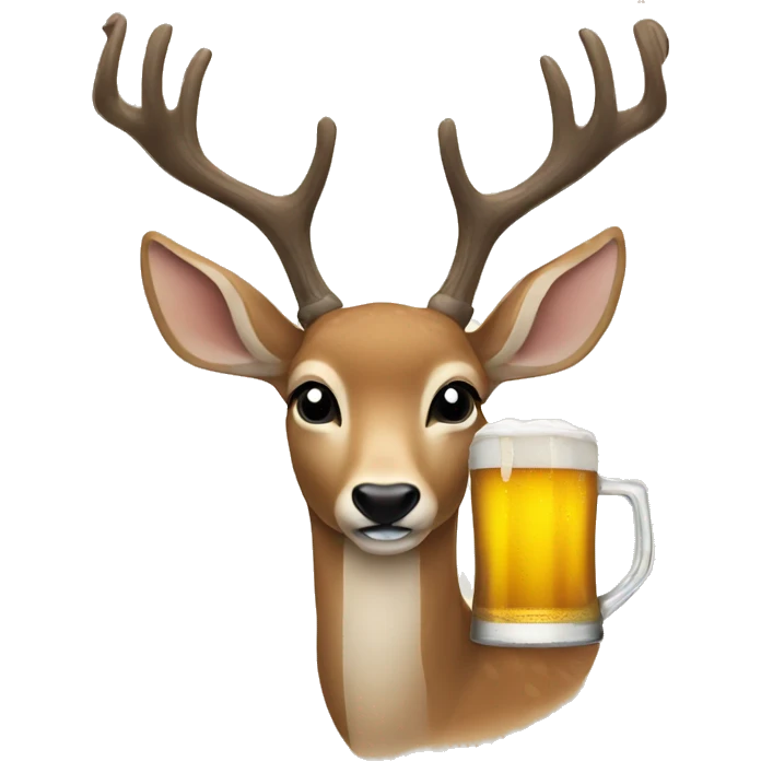 deer drinking beer emoji