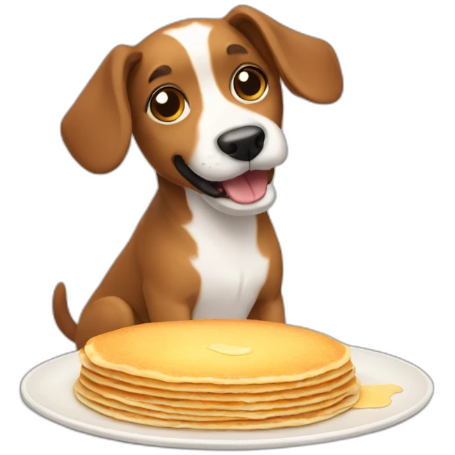 dog making pancakes emoji