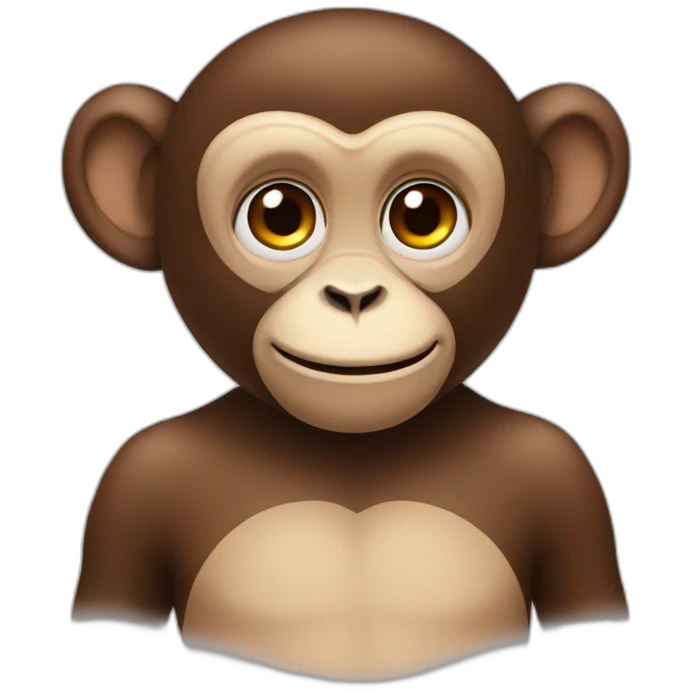 A monkey with Heart eyes emoji