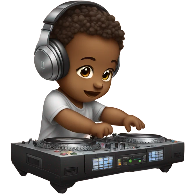 Baby playing DJ  emoji