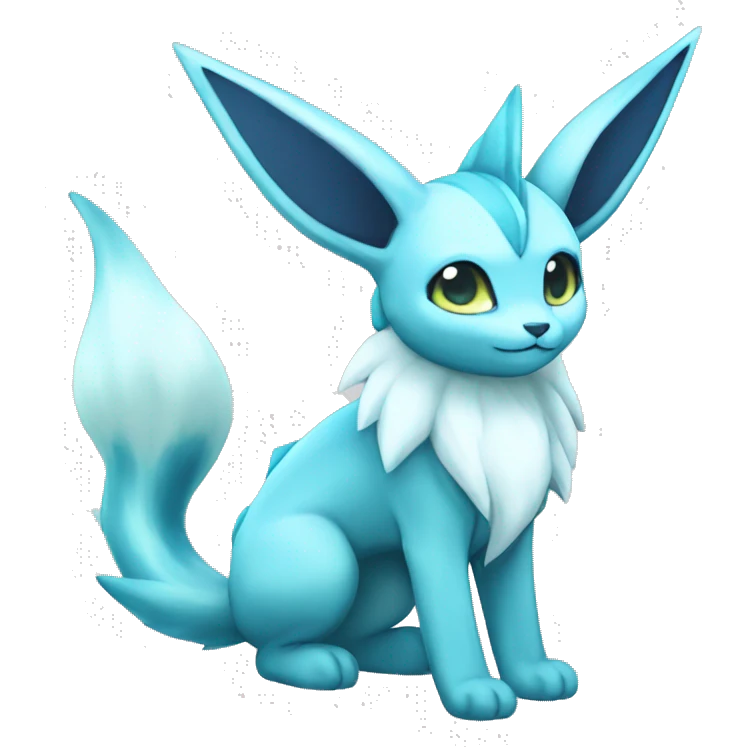Glaceon-Vaporeon full body emoji