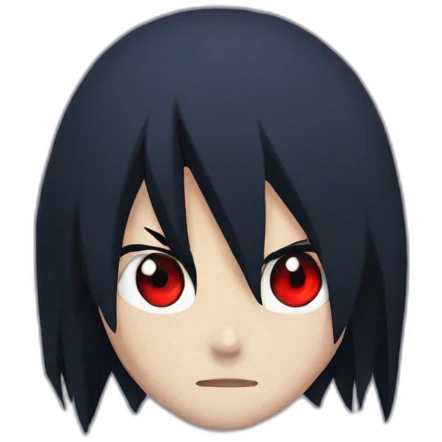 sasuke uchiha with red eyes emoji