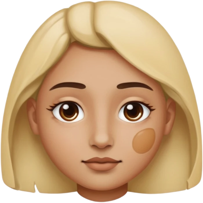 Paint on only nose, half body, ellipse face. emoji