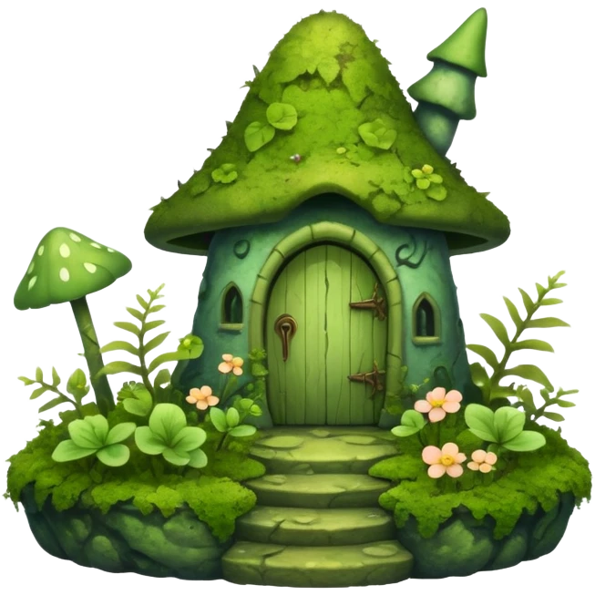 Mystical fairy garden grunge emoji