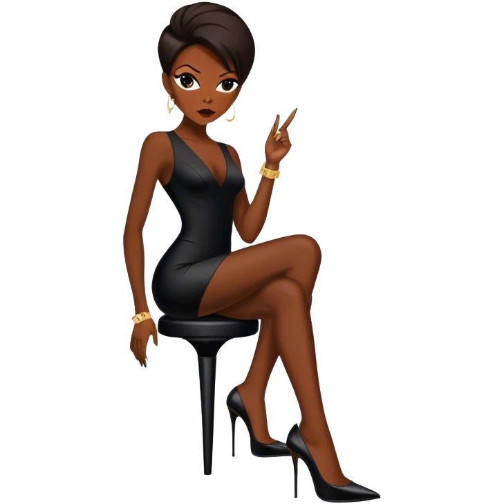 1990’s posh spice black stiletto emoji