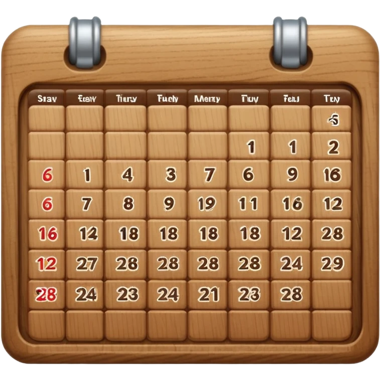 calendar wood emoji