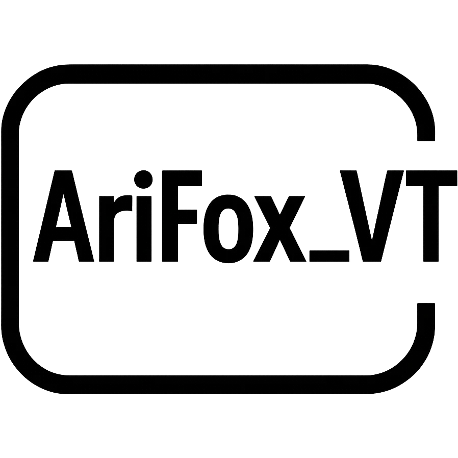 the GLOCK logo, except the letters say "AriFox_VT" emoji