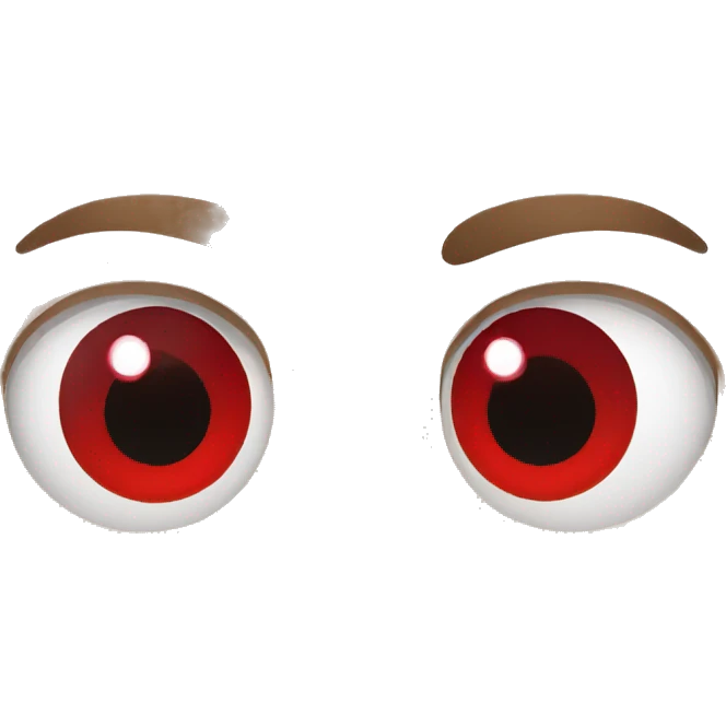 red eyes emoji