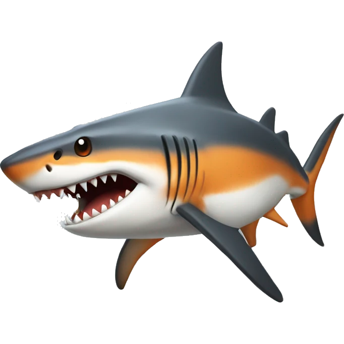 Requin tigre orange  emoji