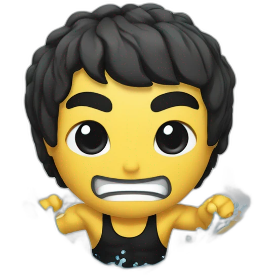 Bruce lee fighting water emoji