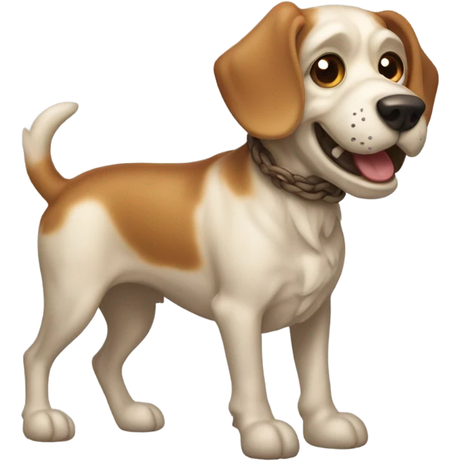 Dog eating a bone emoji