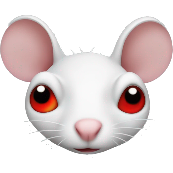 side white rat red eyes emoji