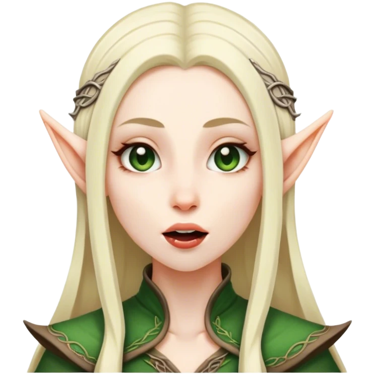 🧝‍♀️+🙄👅 emoji