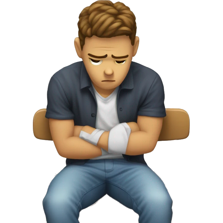 Estudiante triste con una F en examen q tiene en su mano  emoji
