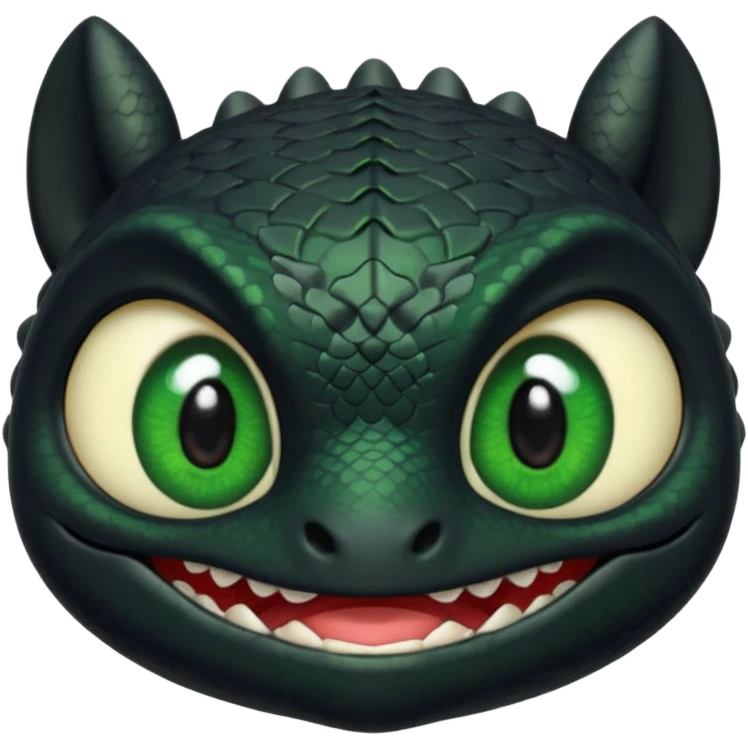 Toothless face only from how to train your Dragon emoji
