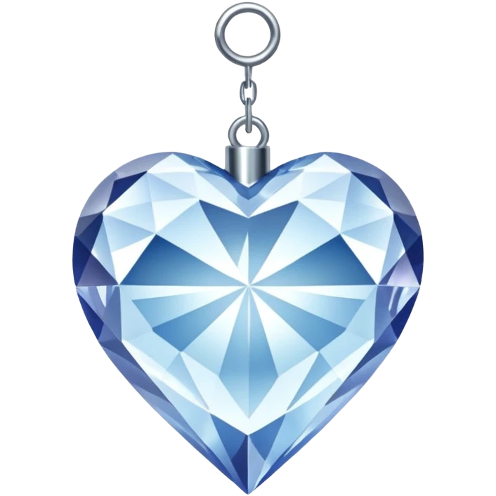 Hanging crystal heart  emoji