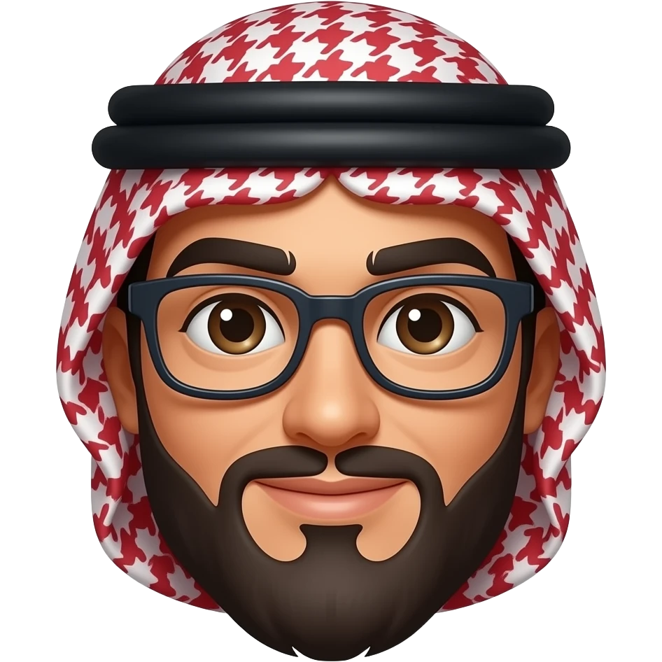 Árabe rostro con lentes emoji