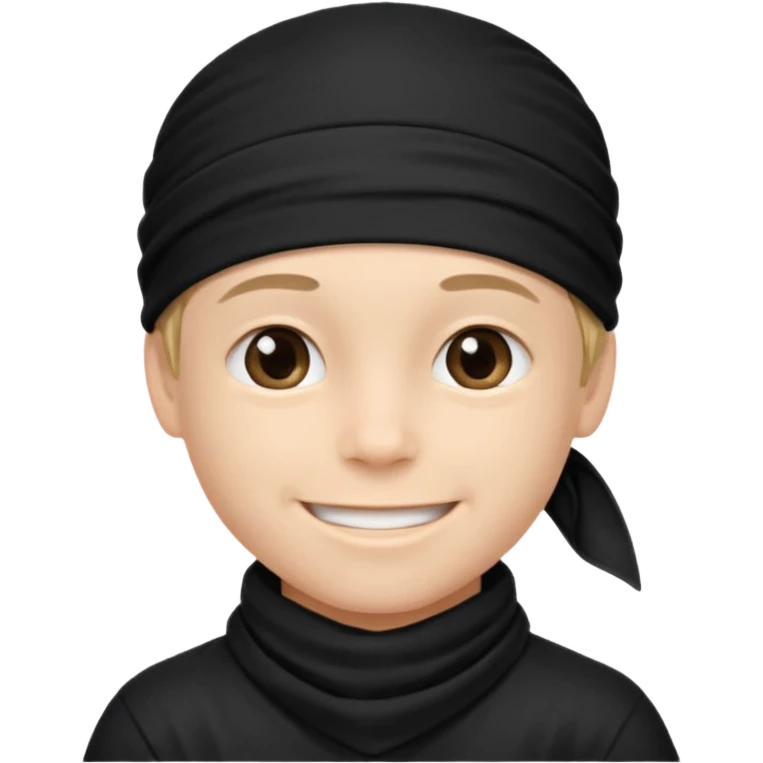 Make a boy wearing black bandana emoji