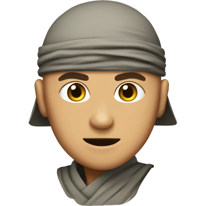 Tan bald guy ninja with hidden leaf headband emoji
