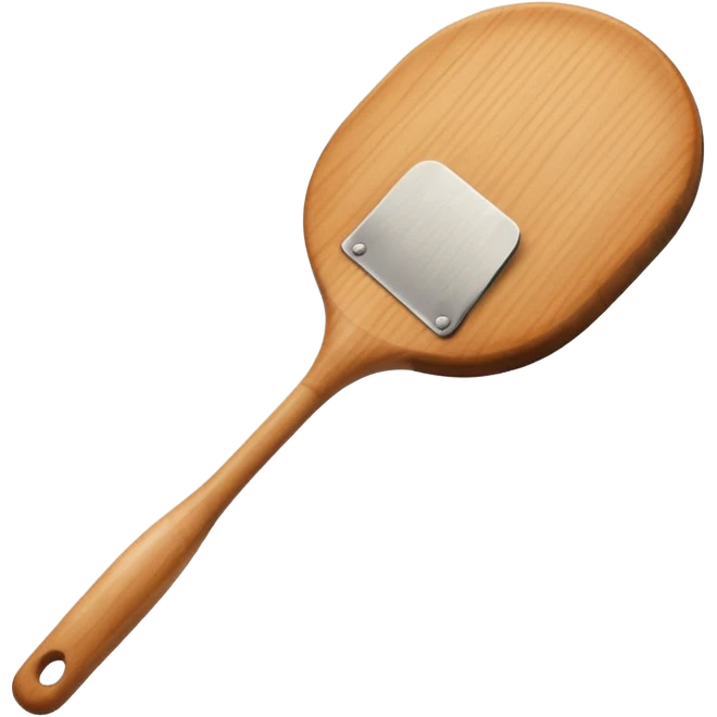 Wooden round spatula emoji