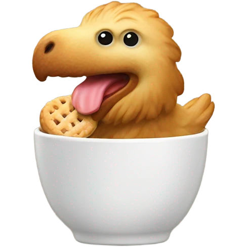 Cockappo eating a biscuit  emoji