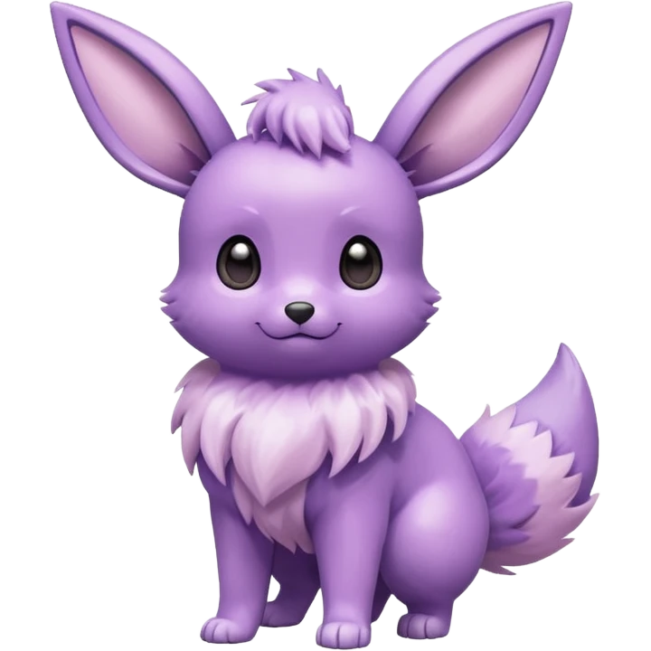 Kawaii Shiny Pastel Purple Eevee Full Body emoji