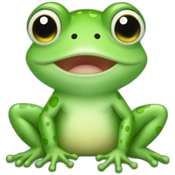 Newborn posing frog emoji