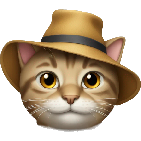 Cat wearing a hat emoji