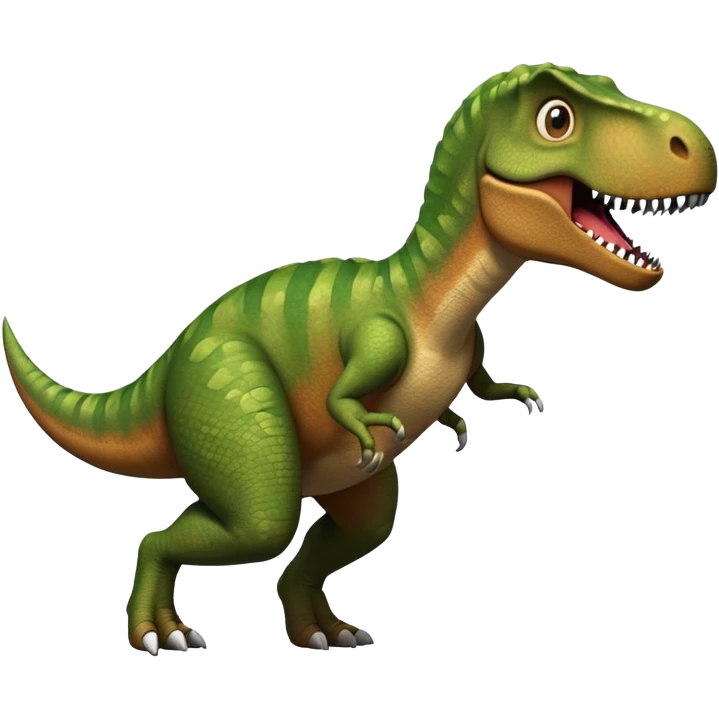 Dinosaur running from trex emoji