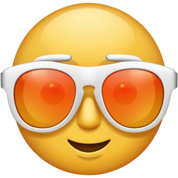 Huge sunglasses in white frame emoji