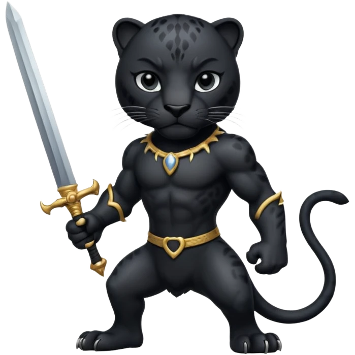 Panther with sword  emoji