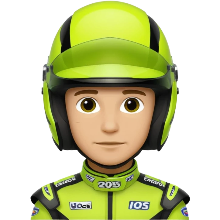 lando norris’ neon green and black 2025 helmet  emoji