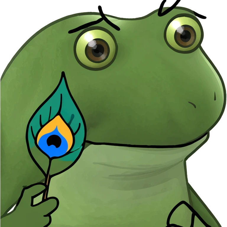 Peacock feather emoji