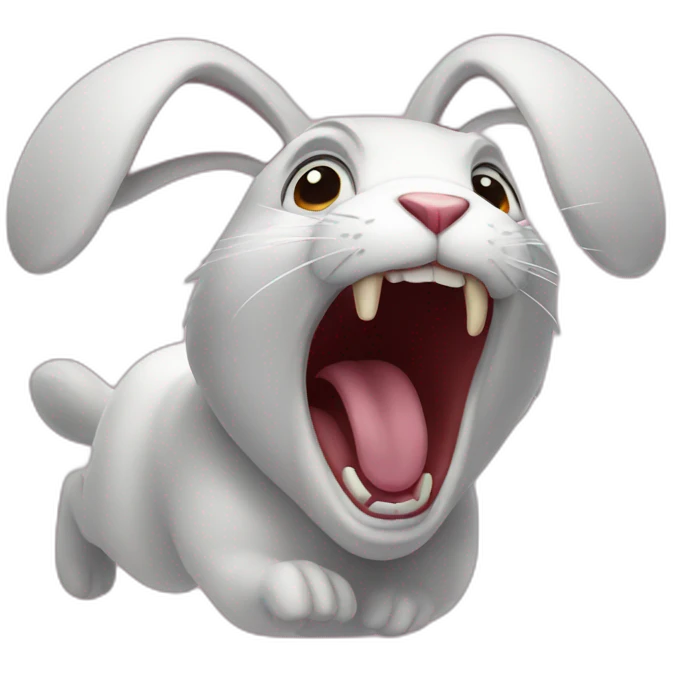screaming-rabbit emoji
