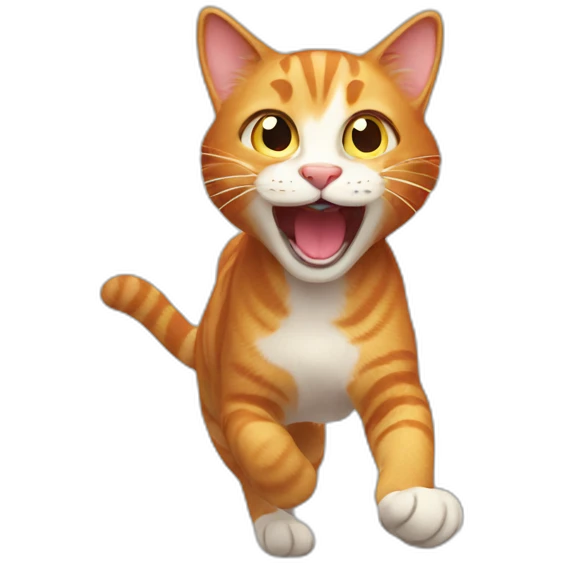 excited ginger cat emoji