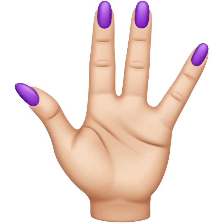 A single human hand in 3D emoji style, colored entirely in vibrant purple. The hand makes the ‘index finger pointing upward’ gesture: only the index finger is raised, all other fingers are folded. Smooth glossy texture, simple shading, no background. emoji