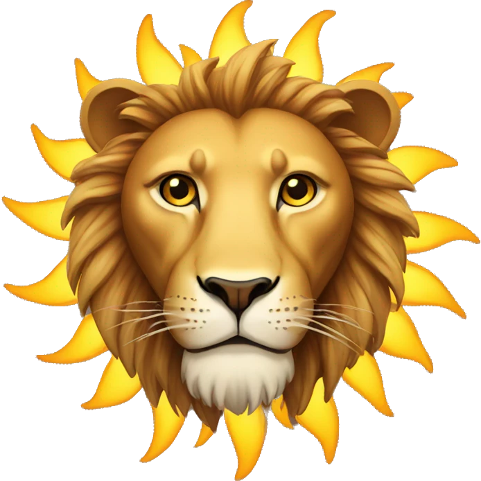 Lion and sun emoji