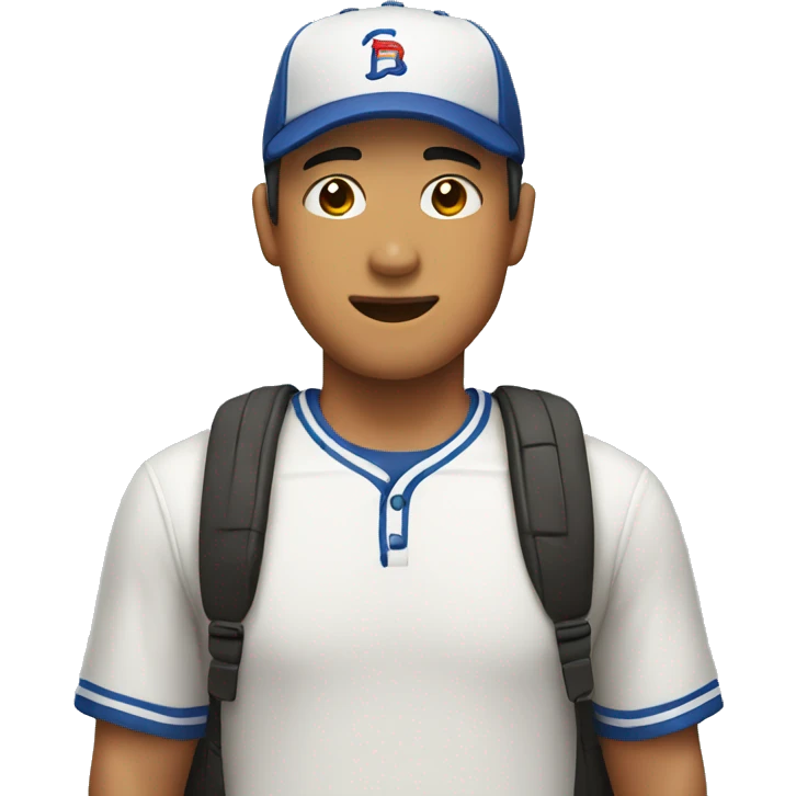 asian man wearing baseball hat emoji