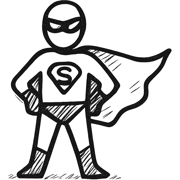 A superhero emoji