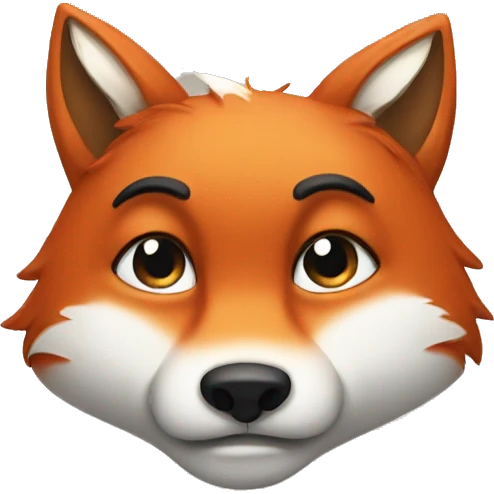 Crying fox emoji