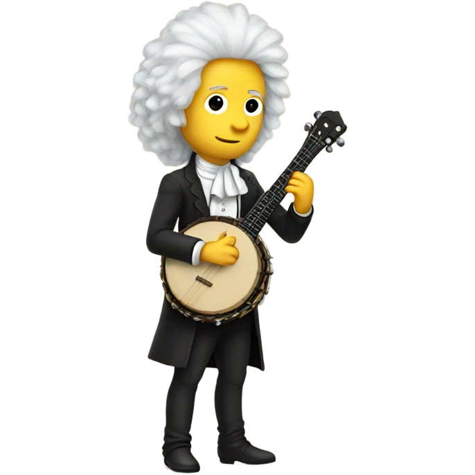 Vivaldi standing chibi banjo wig questioning emoji