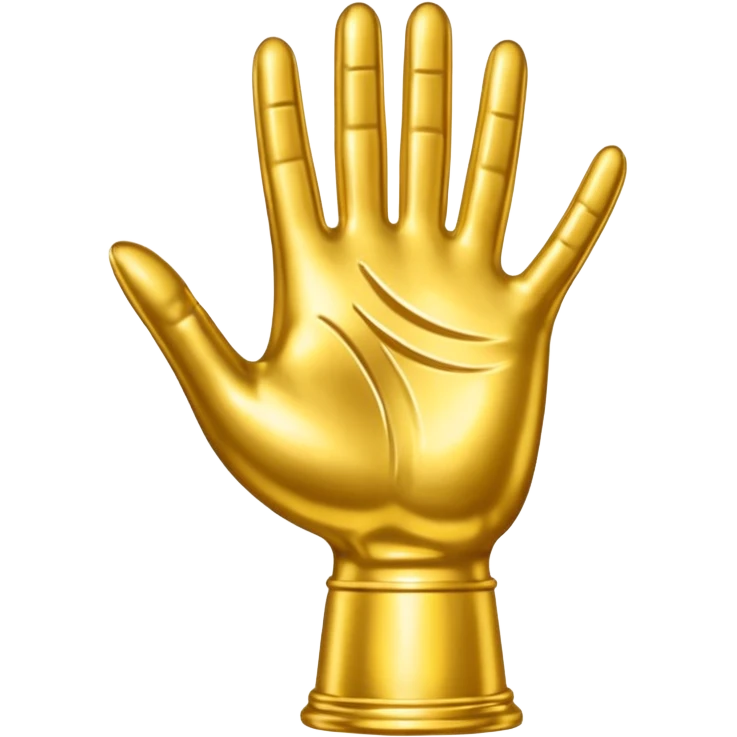 Eine goldene Hand, die den Daumen nach oben streckt emoji