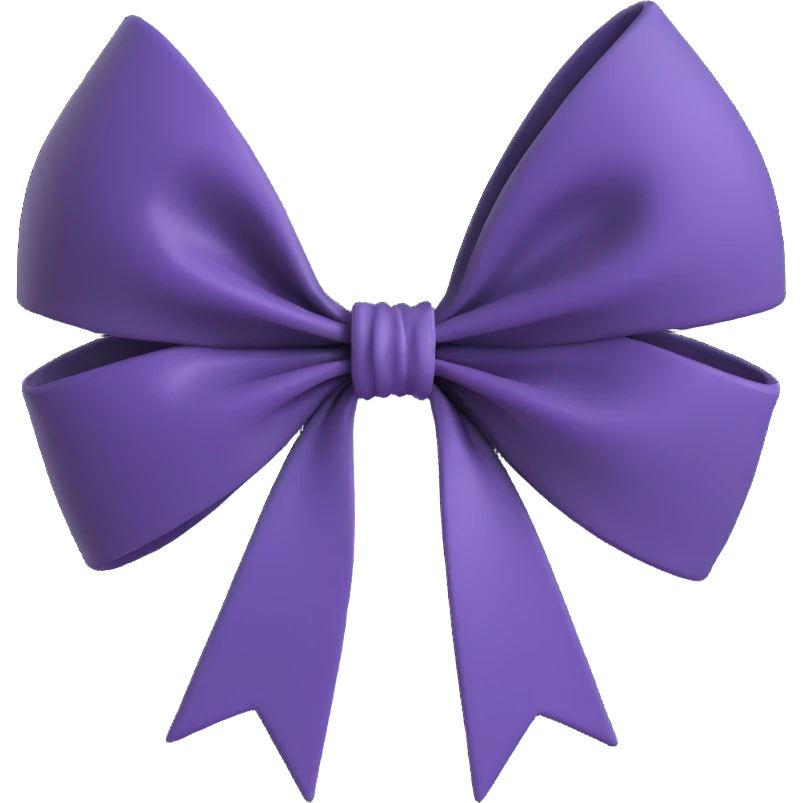 Black gothic bow effect emoji