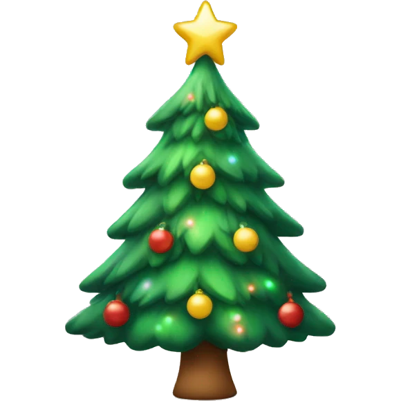 Cute Christmas tree emoji