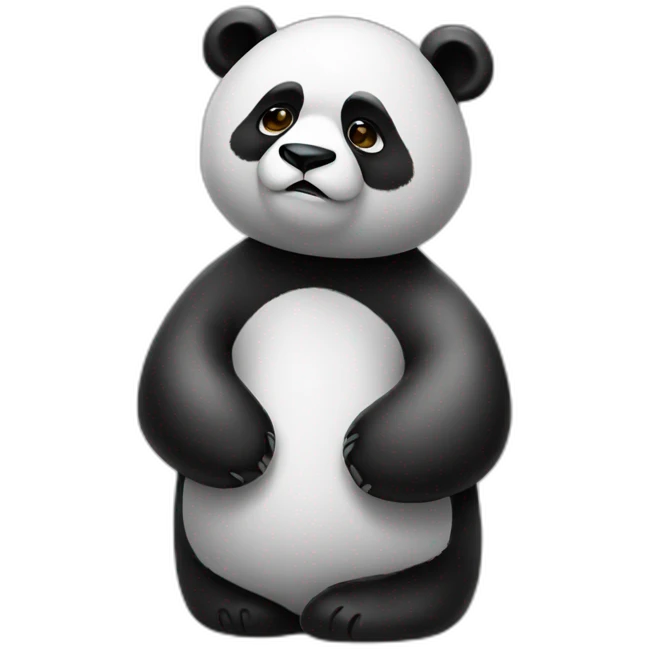Panda noir triste emoji
